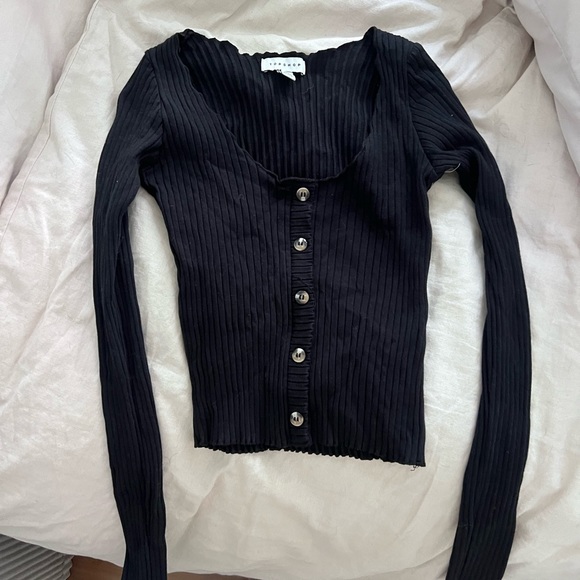 Topshop Tops - Topshop long-sleeved cropped shirt.